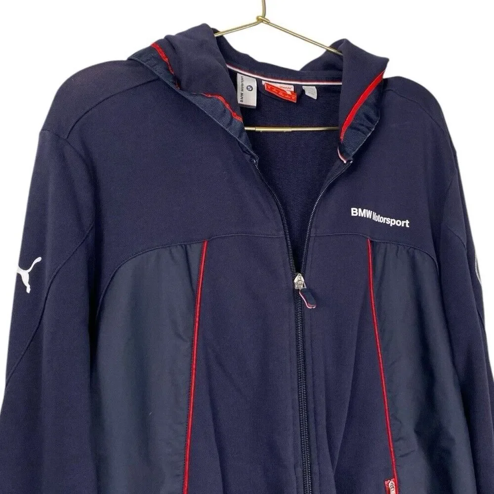 Puma BMW Motorsport‎ Street Woven Jacket  Blue Men Full Zip Size M WP161